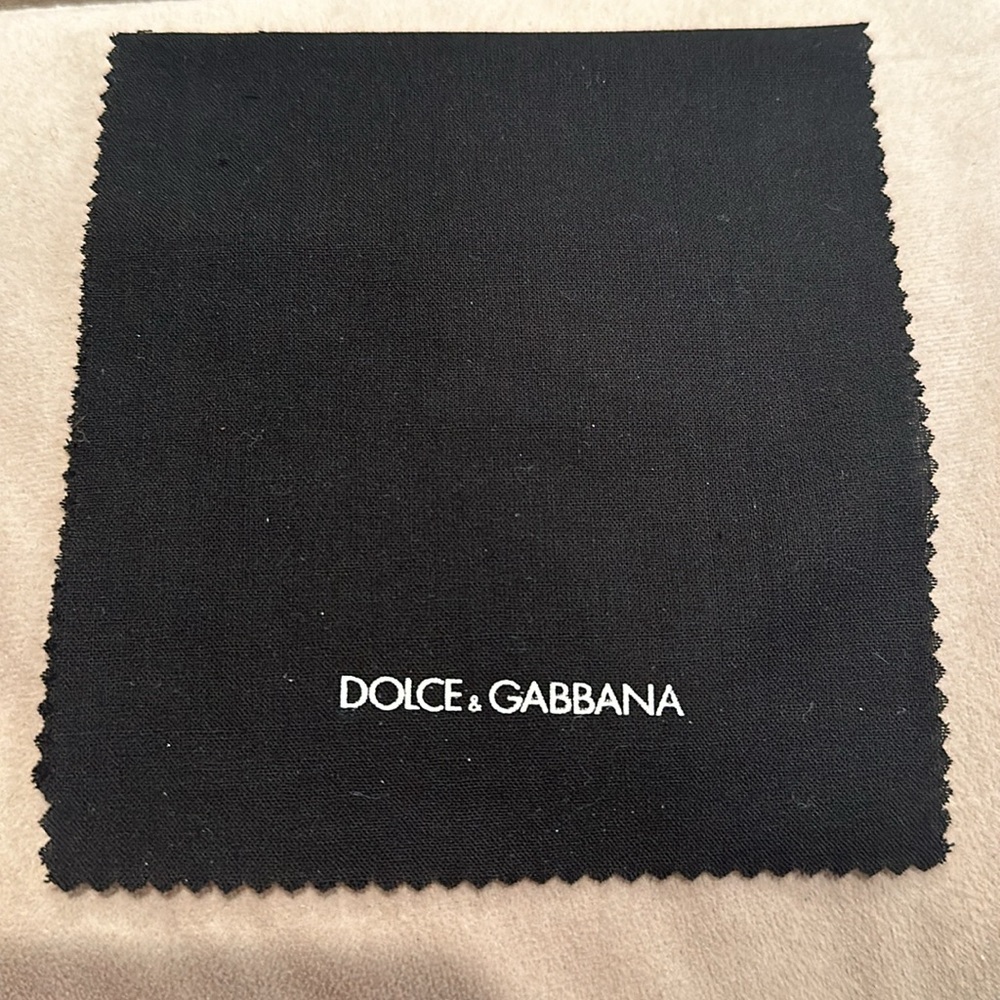 Dolce & Gabbana Leather Chain Dog Tag Necklace Silver Black - Picture 2 of 4